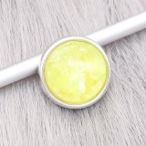 12MM snap Silver Plated With yellow Shell charms KS7163-S snaps jewerly