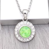 12MM snap Silver Plated With green Shell charms KS7159-S snaps jewerly