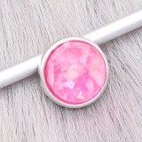 12MM snap Silver Plated With Rose red Shell charms KS7160-S snaps jewerly