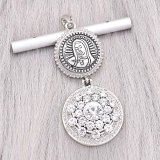 Two snap sliver Pendant fit 20MM snaps style jewelry KC0483