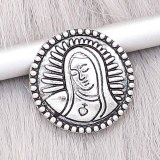 20MM love Nun snap Silver Plated charms KC9350 snaps jewerly