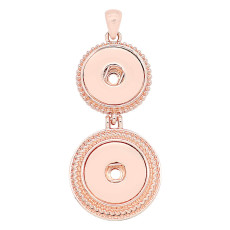 Two snap Rose Gold Pendant fit 20MM snaps style jewelry KC0484