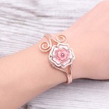 Snap Bangle Bracelet Rose Gold fit 20MM snaps style jewelry KC0523