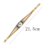 Golden  Leather Snap bracelets KC0530  fit 20mm snaps chunks 1 button