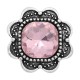 20MM design snap Silver Plated with pink Rhinestone charms KC9377 snaps jewerly