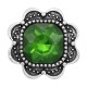 20MM design snap Silver Plated with green Rhinestone charms KC9378 snaps jewerly