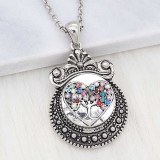 20MM Tree of life snap Silver Plated With Multicolor colorful Rhinestone KC8214 snaps jewerly