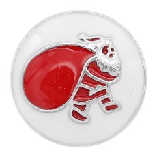 20MM Christmas snap Silver Plated with  Enamel charms KC9356 snaps jewerly