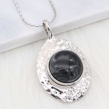 20MM snap Silver Plated With black Plastic acrylic charms KC2200 snaps jewerly