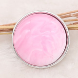 20MM snap Silver Plated With pink Plastic acrylic charms KC2201 snaps jewerly