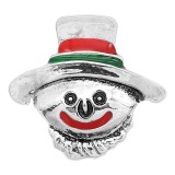 20MM Christmas snap Silver Plated with  Enamel charms KC9362 snaps jewerly