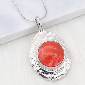 20MM snap Silver Plated With orange Plastic acrylic charms KC2199 snaps jewerly