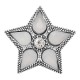 20MM star snap Silver Plated with white Rhinestone charms KC9396 snaps jewerly