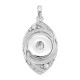 snap sliver Pendant with Rhinestone fit 20MM snaps style jewelry KD0304