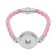 Pink Leather Snap bracelets KC0538  fit 20mm snaps chunks 1 button