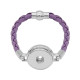 Purple Leather Snap bracelets KC0539  fit 20mm snaps chunks 1 button
