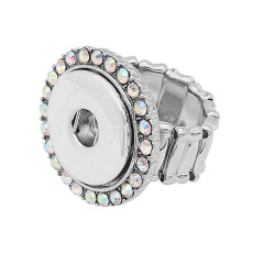 1 buttons snap Elastic with Rhinestone Ring fit snaps jewelry KC1322