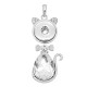 snap sliver Pendant with Rhinestone fit 20MM snaps style jewelry KD0302