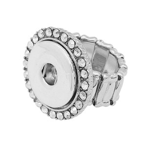 1 buttons snap Elastic with Rhinestone Ring fit snaps jewelry KC1323