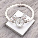 20MM Cartoon snap Silver Plated with white Rhinestone charms KC8220 snaps jewerly