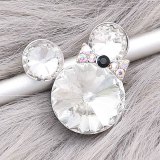 20MM Cartoon snap Silver Plated with white Rhinestone charms KC8226 snaps jewerly