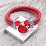 20MM Cartoon snap Silver Plated with Red Rhinestone charms KC8231 snaps jewerly