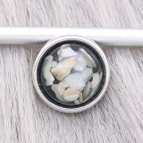 12MM snap Silver Plated With black shell KS7170-S charms snaps jewerly