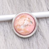 12MM snap Silver Plated With Pink shell KS7169-S charms snaps jewerly