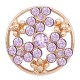 20MM snap gold plated Plated with purple Rhinestone KC8240 snaps jewerly