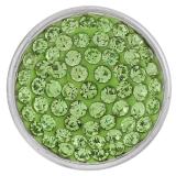 18mm Sugar snaps Alloy with green rhinestones KB2302 snaps jewelry