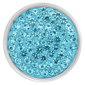 20mm snaps light blue Rhinestones Chunks Poppers With High Quality Bottom