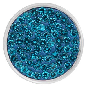 20mm snaps cyan Rhinestones Chunks Poppers With High Quality Bottom