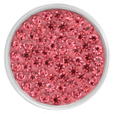 20mm snaps  Rhinestones Chunks Poppers rose-red