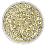 18mm Sugar snaps Alloy with light yellow rhinestones KB2318 snaps jewelry