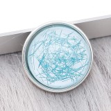 20MM design snap Silver Plated blue Thread KC2221 