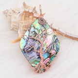 Natural shell Tree of life copper Pendant of necklace
