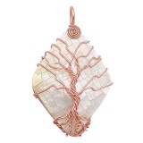 Natural shell Tree of life copper Pendant of necklace