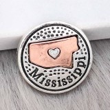 20MM State snap Silver charms 0006