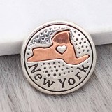 20MM State snap Silver charms 0007