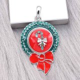 snap sliver Christmas enamel Pendant fit 20MM snaps style jewelry KC0491