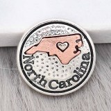 20MM State snap Silver charms 0010