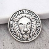 20MM Lion snap Silver Plated charms KC9371 snaps jewerly