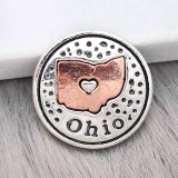 20MM State snap Silver charms 0011