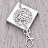 snap sliver Pendant with Rhinestone fit 20MM snaps style jewelry KC0492