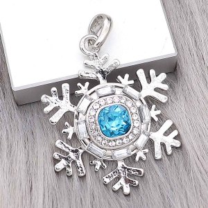 snap sliver Christmas Pendant  fit 20MM snaps style jewelry KC0498