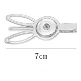 snap sliver hair accessories  fit 20MM snaps style jewelry KD0305