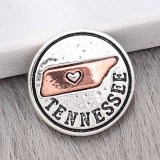 20MM State snap Silver charms 0008