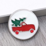 20MM Christmas snap Silver Plated with Rhinestoneand Enamel charms KC9354 snaps jewerly