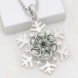20MM snap silver Plated with green Rhinestone KC8287