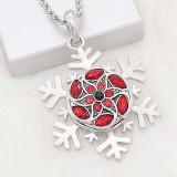 20MM snap silver Plated with Red Rhinestone KC8286